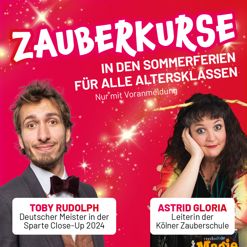 Zauberkurse in den Sommerferien. Hier alle Infos sichern.